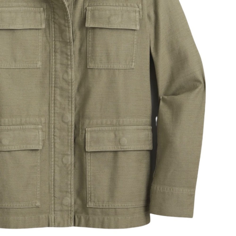 NWT J.Crew Garment Dyed Jacket Light Fatigue Utility Small - Picture 4 of 11